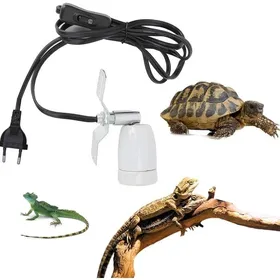 Comparer les prix de Support de lampe pour reptiles éclairants culot E27 en céramique socle de lampe en céramique câble (noir)