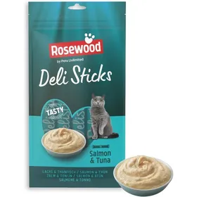 Comparer les prix de Friandise pour Chats - YUMI MAZAO - Rosewood Deli Sticks - Saumon & Thon - Sans Sel ni Sucre - Vitamines