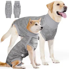 Comparer les prix de INF Combinaison de Rétablissement pour Chien : Body Respirant Post-Opératoire Anti-Léchage Gris XL
