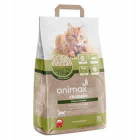 Comparer les prix de Litière agglomérante thé vert broyé 7 litres Animax