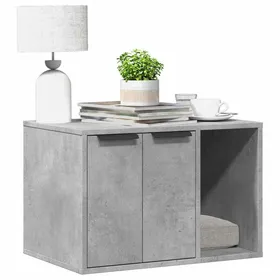 Meilleurs prix pour Meuble de bac à litière pour chat - vidaXL - Gris béton - Bois dingénierie - 60x40x40 cm - Multifonctionnel