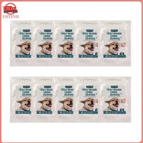 Meilleurs prix pour ESTINK Gants de nettoyage pour animaux de compagnie Lot de 10 Lingettes de Toilettage pour Animaux de Compagnie animalerie carde