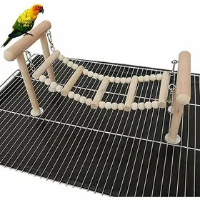 Meilleurs prix pour Gymnase perchoir en bois échelle-balancelle jouet escalade pour perroquets en cage .