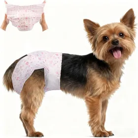Comparer les prix de Couches jetables pour chiennes - VETOBIOL - Super absorbantes - Anti-fuites - Taille ajustable - Confortables en coton