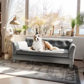 Meilleurs prix pour Canapé pour Chien Grande Taille - Moderne et Chic - Gris - 120x74x40cm