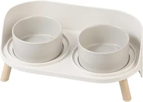 Comparer les prix de Double Gamelle Chat Surelevee Ceramique-Gamelle Pour Chats Surélevée Avec Support Antidérapant-Gamelles Nourriture Et Eau Pour Chi
