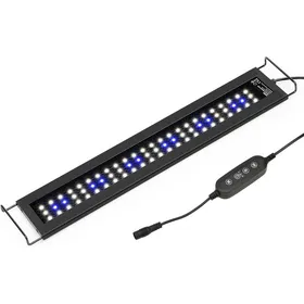 Comparer les prix de Rampe LED aquarium 43-60cm minuterie blanc bleu réglable étanche 11W