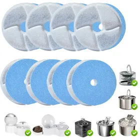 Meilleurs prix pour Lot de 8 filtres à charbon compatibles WF070/WF180/FT333/FT444 pour fontaine à eau (105 x 22 x 1 cm)