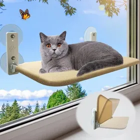 Meilleurs prix pour Hamac pour chat avec ventouse accent de chat fournitures de lit fentre bain de soleil multicolore CORBEILLE