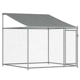 Meilleurs prix pour (41053)Niche/enclos pour chiens CHICCage pour chien avec toit et porte gris 2x2x2 m acier galvanisé FR