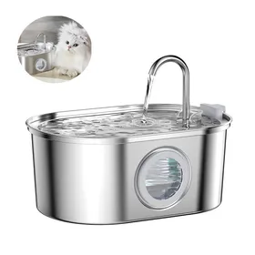 Meilleurs prix pour 1 Fontaine à eau Acier inoxydable Filtration quadruple Silencieuse 30dB Pour chats et chiens .