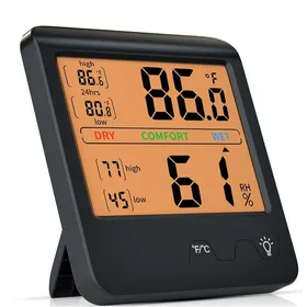 Comparer les prix de Hygromètre à écran rétroéclairé thermomètre et hygromètre dintérieur indicateur de température et dhumidité. HUMIDIFICATEUR