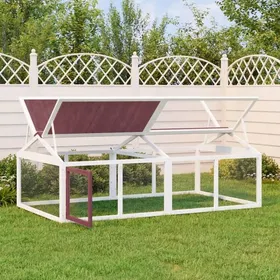 Comparer les prix de (Blanc)Enclos animaux moka pour jardin - SIGNOR - 200x1125x74 cm bois massif de pin 23069