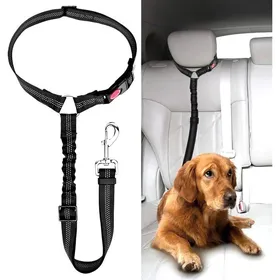 Comparer les prix de Ceinture Chien Voiture Universel Harnais Voiture Réglable pour Chien & Chat avec Absorption des ChocsHarnais Voiture(noir)