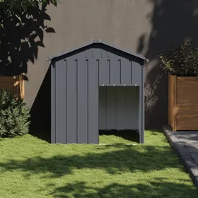 Comparer les prix de Niche pour chien avec toit - vidaXL - Acier galvanisé - Anthracite - 117x103x123 cm - 104x90x120 cm - Entrée 47x70 cm