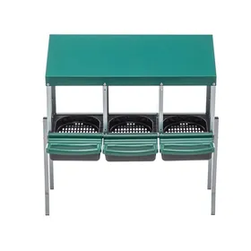 Comparer les prix de Nichoirs pour poules avec 3 trous de nidification et pieds avec couvercle pour lextérieurcouleur : vert