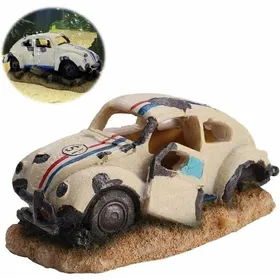 Comparer les prix de Décoration daquarium en résine - OKZ - Forme de voiture - 17 cm - Simulation réaliste - Trous pour poissons