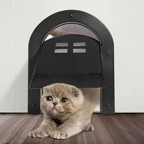 Meilleurs prix pour Porte intérieure pour chat - Verrouillage à 2 voies - Pour chats jusquà 9 kg - Portes pour chats chatons et petits chiens (noir)