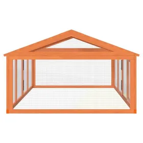 Meilleurs prix pour Enclos animaux marron 200x1125x74 cm bois massif de pin_2 ans garantie_20109