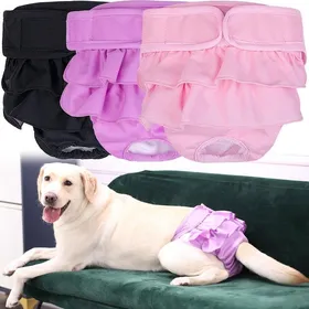 Comparer les prix de Couches pour chien - Réutilisables lavables super absorbantes ajustables - Culottes menstruelles pour chiennes - Pour femelles