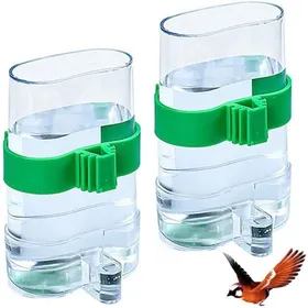 Meilleurs prix pour Abreuvoir pour oiseaux - PZCC - 2 bouteilles - Transparent - Anti-fuite - À suspendre