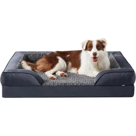 Meilleurs prix pour Panier orthopédique pour chien - JOZSI -Panier Grande Taille Lavable Coussin Mémoire de Forme Nid dAbeille Gris Foncé