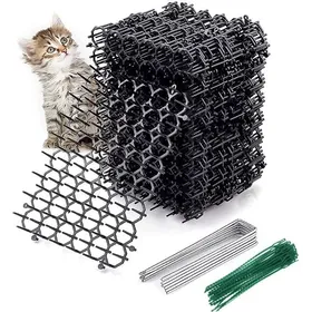 Meilleurs prix pour Un ensemble de 12 tapis répulsifs pour chats avec picots bandes à picots (comprenant 12 clous et 20 attaches de câble).