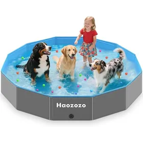 Comparer les prix de Piscine pour Chien Bassin Renforcé pour Grands Chiens en PVC Durable Piscine Pliable Sécurisée Antidérapante 160*30cm