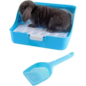 Comparer les prix de Bac à litière dangle pour lapins bac dapprentissage de la propreté avec grille pour cochons dInde adultes furets et rats