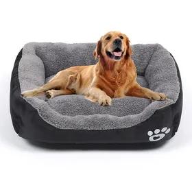 Comparer les prix de Lit pour chien grande taille matelas lavable confortable et respirant pour animaux de compagnie Label