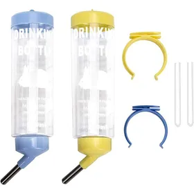 Meilleurs prix pour Lot de 2 Biberons Anti-goutte Acier inoxydable Plastique 250 ml Pour lapins hamsters cochons dInde .
