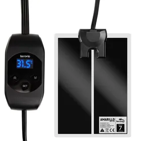 Comparer les prix de Tapis chauffant pour terrarium thermostat LCD pour reptiles mémoire 7W