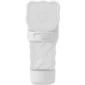 Comparer les prix de Gourde pour chien portable - Capacité : 350 ml (eau) 200 ml (grains) - avec distributeur de sacs à déjections - Blanc