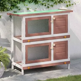 Meilleurs prix pour Clapier dextérieur - Marron - bois - 4 portes - P Clapier dextérieur 4 portes Marron - bois 93498