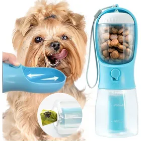 Meilleurs prix pour Gamelle 3 en 1 pour chien avec récipient pour croquettes et porte-sacs à déjections canines