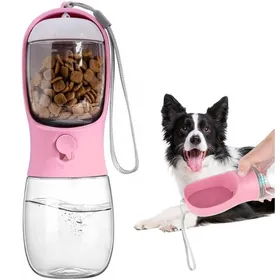 Meilleurs prix pour Bouteille deau pour ChienGourde pour Chien pour Les Déplacements avec et Distributeur de Nourriturepour ChatChiotsLapin(300ml)