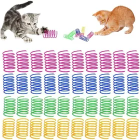 Comparer les prix de 40 ressorts jouets pour chats et chatons jouets à ressorts en plastique colorés cadeaux parfaits