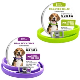 Meilleurs prix pour Collier Anti Puces pour Chien Réglable Et Étanche Collier Antiparasitaire Chien 2 pièce 16 Mois Élimine Puces Tiques Poux