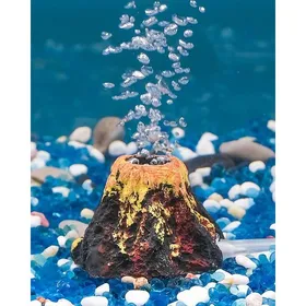 Meilleurs prix pour Volcan résine avec bulleur jaune pour aquarium AQUARIUM
