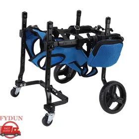 Comparer les prix de FYDUN Chariot pour chien pour pattes arrière Poussette pour Chien Respirante avec Pattes Arrière Cadre Réglable animalerie soin