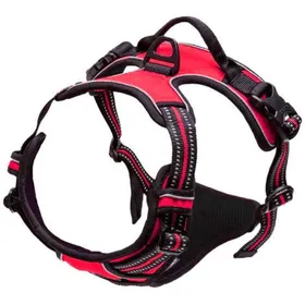 Meilleurs prix pour Harnais anti-traction pour chien - MICH - Réfléchissant - Réglable - Taille M - Rouge - Facile à mettre