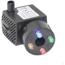 Comparer les prix de Pompe d’aquarium 300 L/h – 4 lumières LED multicolores – protection anti-brûlage à sec – bassin fontaine