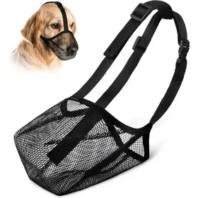 Meilleurs prix pour Muselière Chien Taille M Maille Souple PVC Réglable Sécurisée et Respirante Empêche Aboiement Morsure et Ingestion de Débris