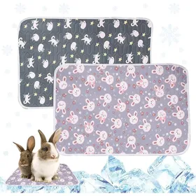 Comparer les prix de 2PC Tapis Rafraichissant Lapin40x30cm Tapis Fraicheur LapinÉté Tapis Refroidissant pour LapinsCochon dIndeChinchillaHamster