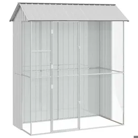Comparer les prix de SALE dhiver Cage/Enclos pour oiseaux - UU - Grande Volière - Gris 215 x 110 x 247 cm Acier galvanisé CC660