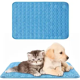 Meilleurs prix pour Tapis de Refroidissement pour Chien Tapis Rafraichissant Argent Glacé Tapis Mesh Respirant Ice Silk Autoventilation Pet Mat