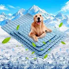 Comparer les prix de Tapis rafraîchissant pour chien couverture/tapis en fibre de soie glacée pour animaux de compagnie lavable et portable70 cm×50 cm