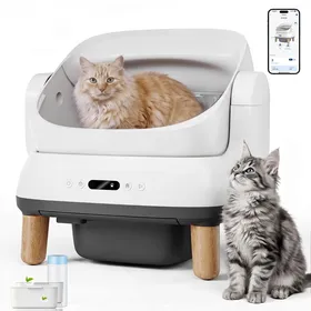 Comparer les prix de Litière Chat Autonettoyante XXXL (12 L) – 8 capteurs étanchéité IPX5 avec APP conçu pour grands chats et foyers multi-chats