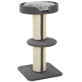 Meilleurs prix pour Arbre à chat robuste en sisal gris 45x45x91 cm plateforme de détente et jeux actifs supporte jusquà 30 kg - Idéal chats actifs