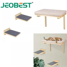 Meilleurs prix pour JEOBEST.3pcs Hamac Chat Mural, Parcours Chat Mural Étagère Murale pour Chat, Pont Mural pour Chat